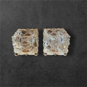 Vintage votive candle holders, glass, set of 2 EUC